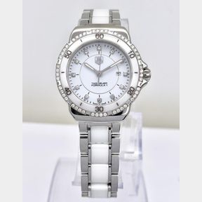 LADIES TAG HEUER FORMULA 1 CERAMIC DIAMOND DIAL AND DIAMOND BEZEL WAH1313.32MM CASE SIZE