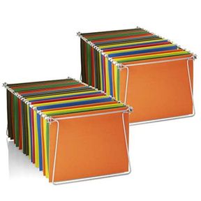 OFFICEMATE HANGING FILE FRAMES, LETTER SIZE, RAILS FITS 24 TO 27, FILES CABINET, STEEL, 2 SETS (91999) , SILVER