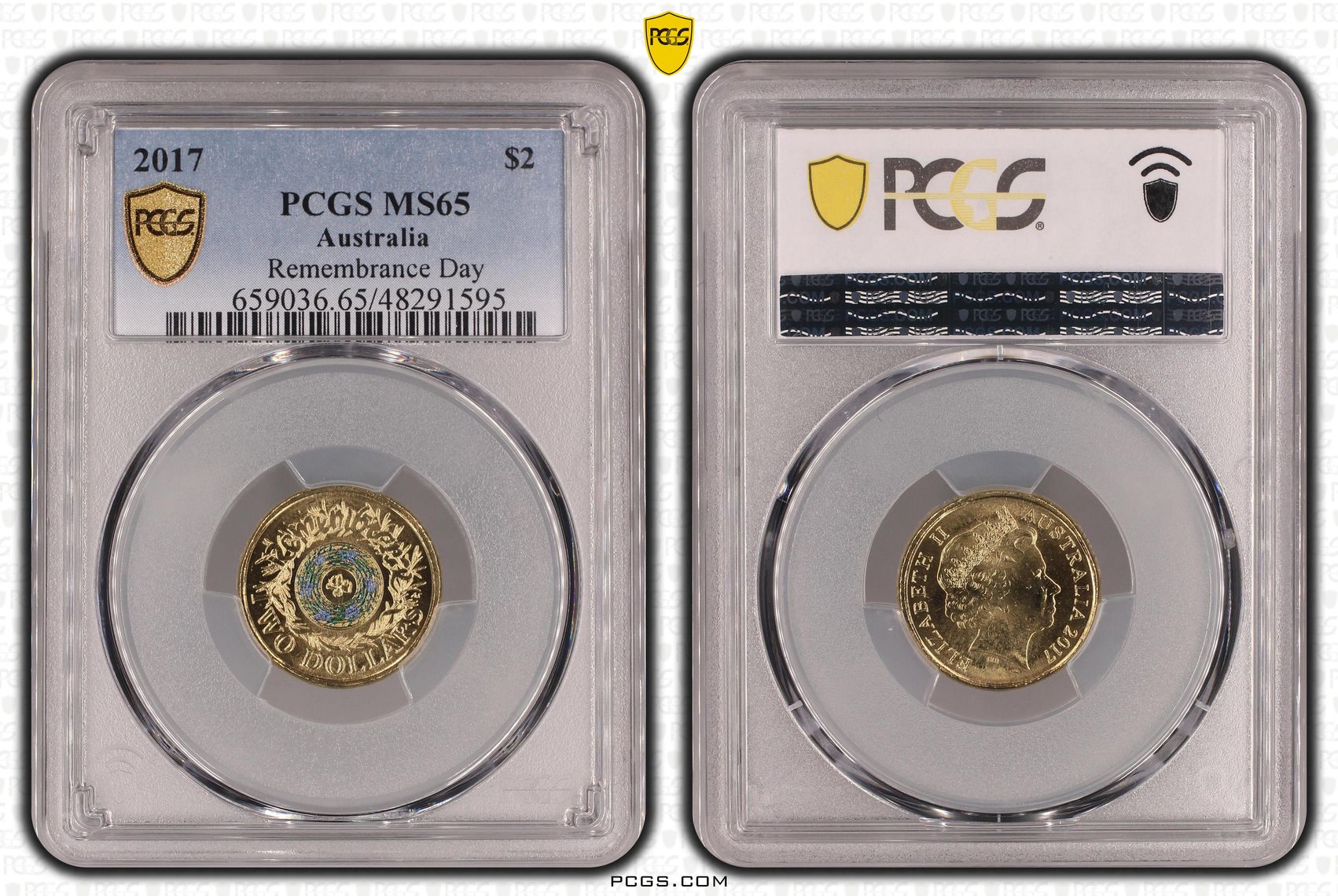 Remembrance Day Colorized , Two Dollar, 2017, PCGS MS65
