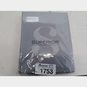 SHERATON 200TC 100 COTTON PERCALE FITTED SHEET IN GREY-DOUBLE - GREY