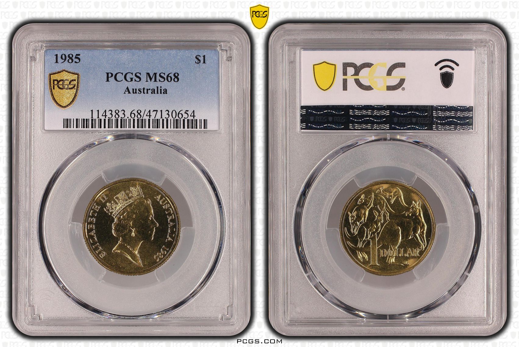 Elizabeth II, One Dollar, 1985, PCGS MS68
