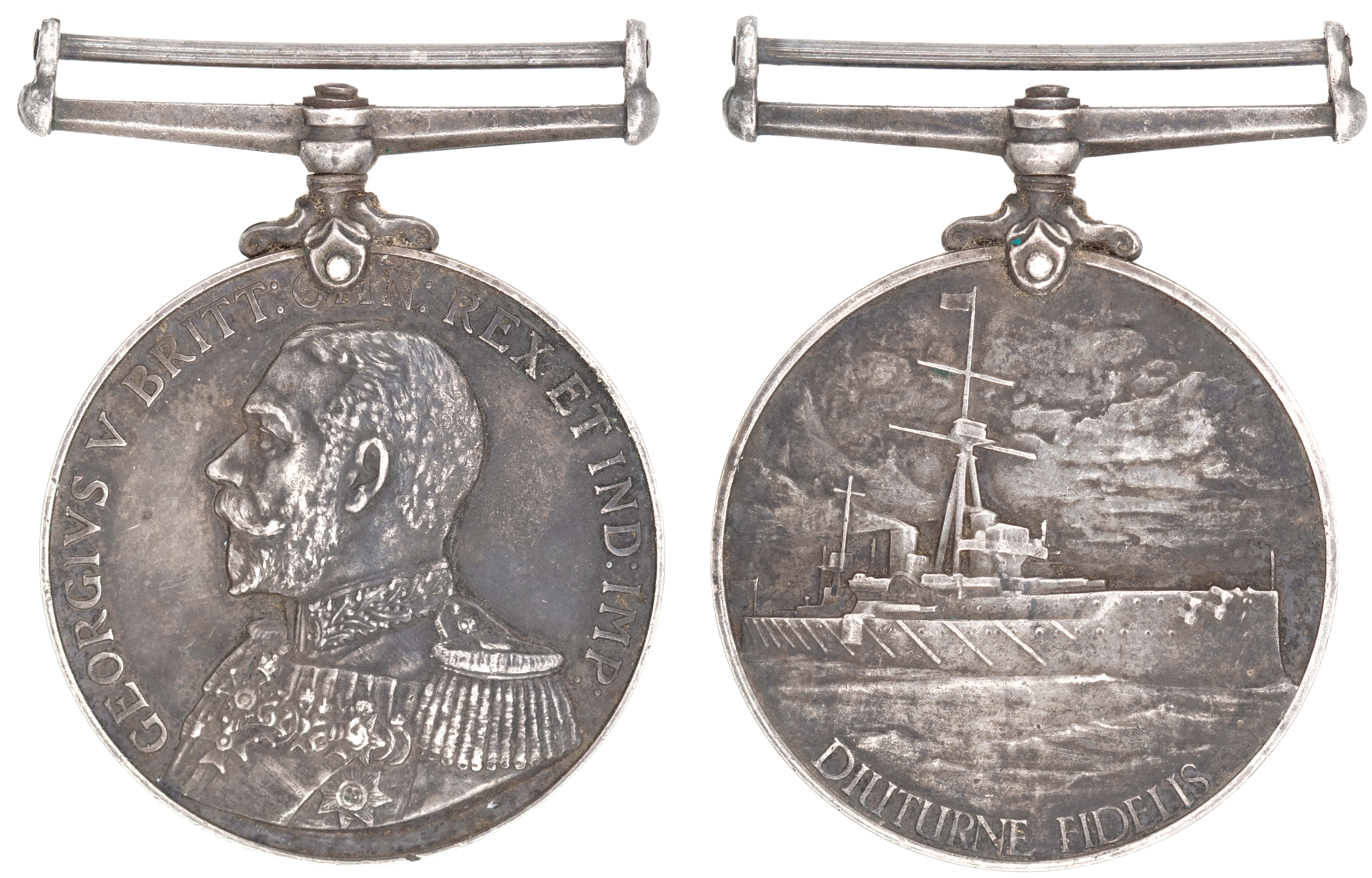 Great Britain, George V, Royal Naval Reserve Long Service Medal, 1914 - 1918, EF