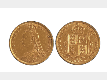 1892 VICTORIA JUBILEE HEAD GOLD HALF SOVEREIGN