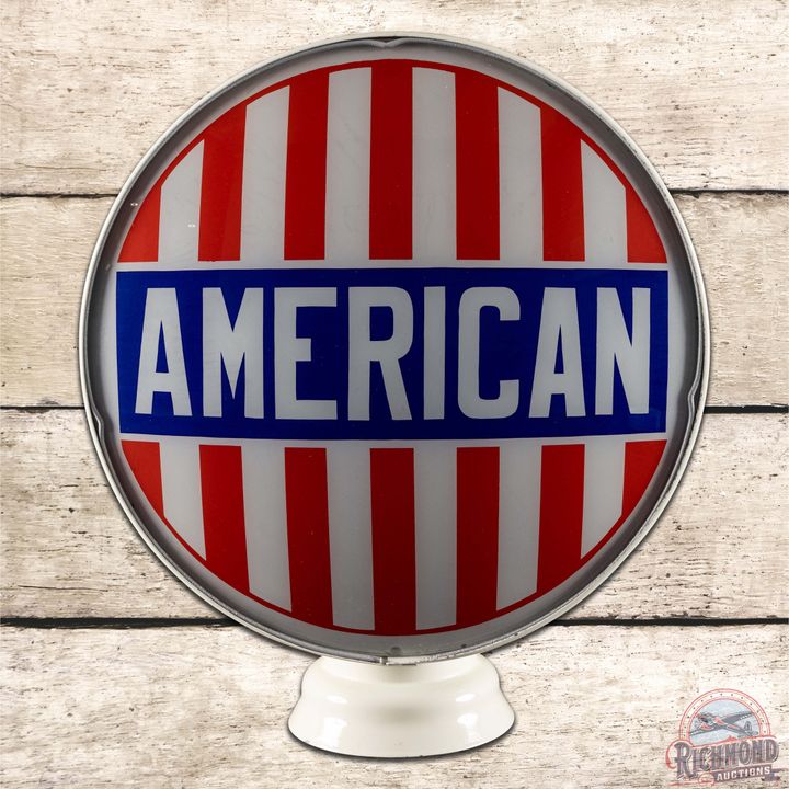 American Gasoline 15" Complete Gas Pump Globe in Metal HP Body