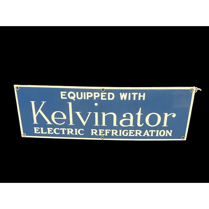Canadian Kelvinator Electric Refrigerator Porcelain Sign