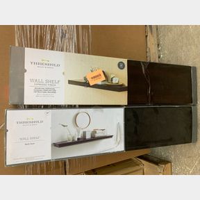 THRESHOLD WALL SHELF ESPRESSO FINISH 35" & THRESHOLD WALL SHELF BLACK FINISH 36"