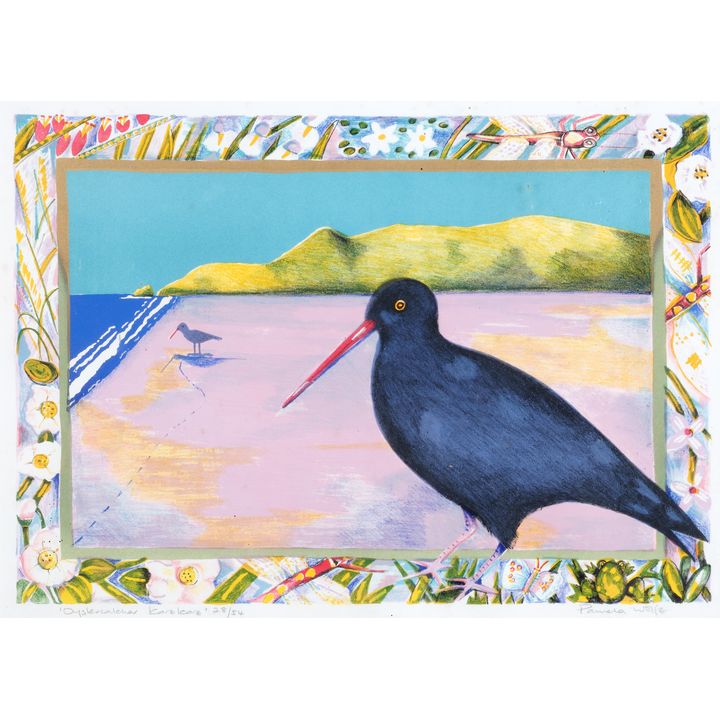 Pamela Wolfe 'Oystercatcher, Karekare'