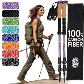 CORK GRIP HIKING POLES CARBON FIBER HUNGER WALKING POLES FOLDABLE LIGHTWEIGHT WALKING POLES FOR WOMEN HIKING POLES HIKING POLES FO