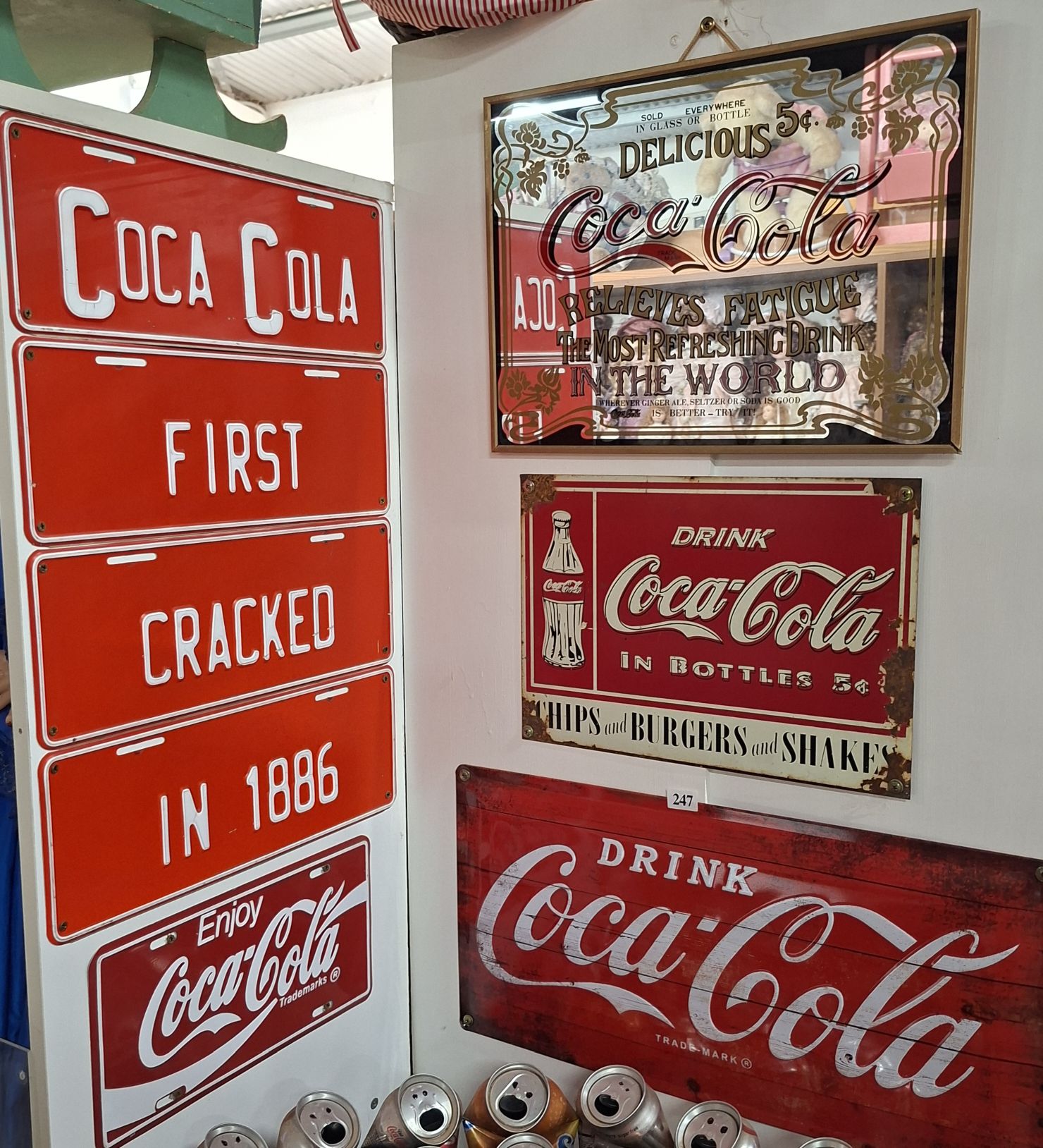 247 · COCA-COLA NOVELTY SIGNS ETC