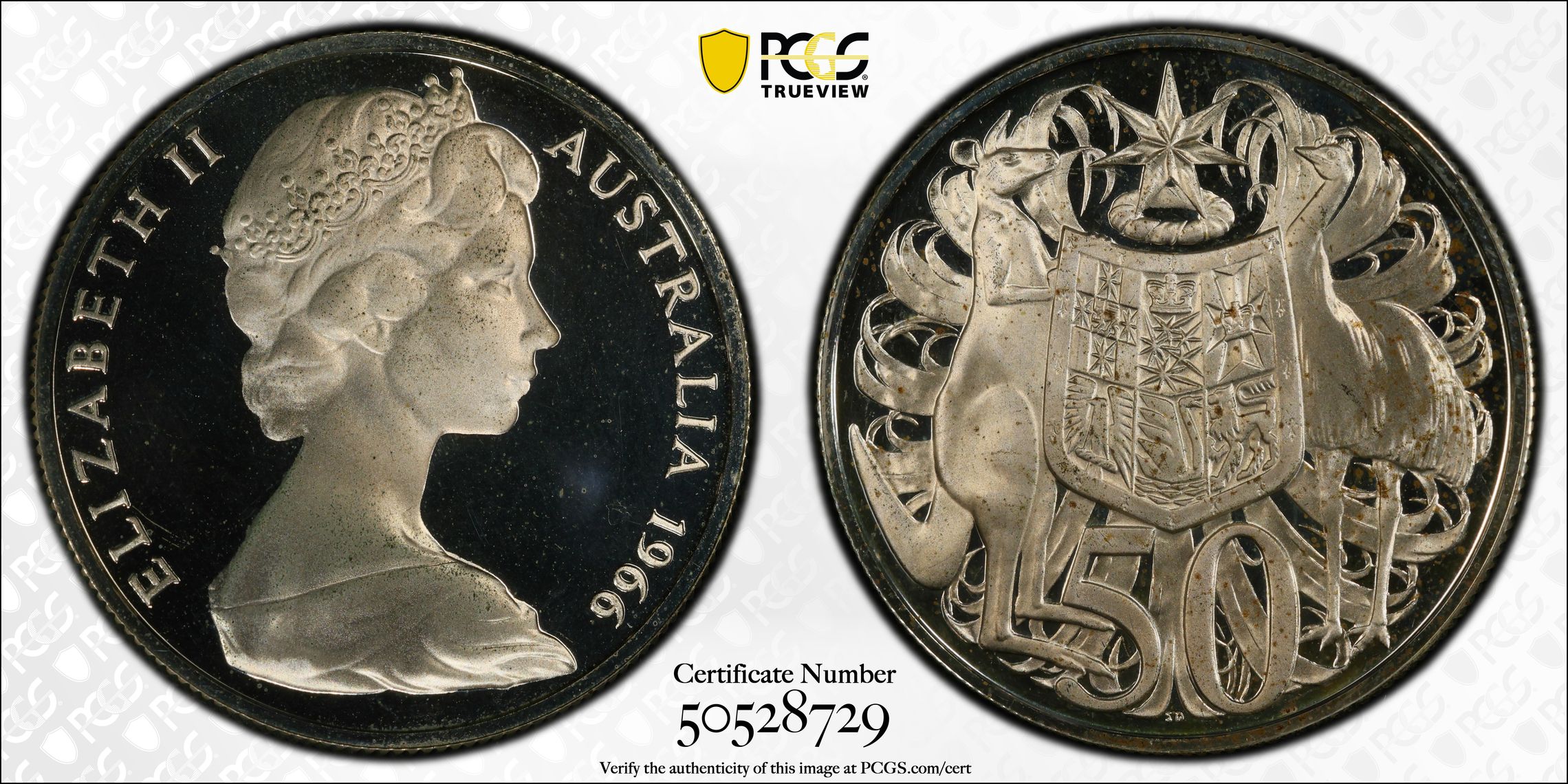 Fifty Cent, 1966, PCGS PR67DCAM
