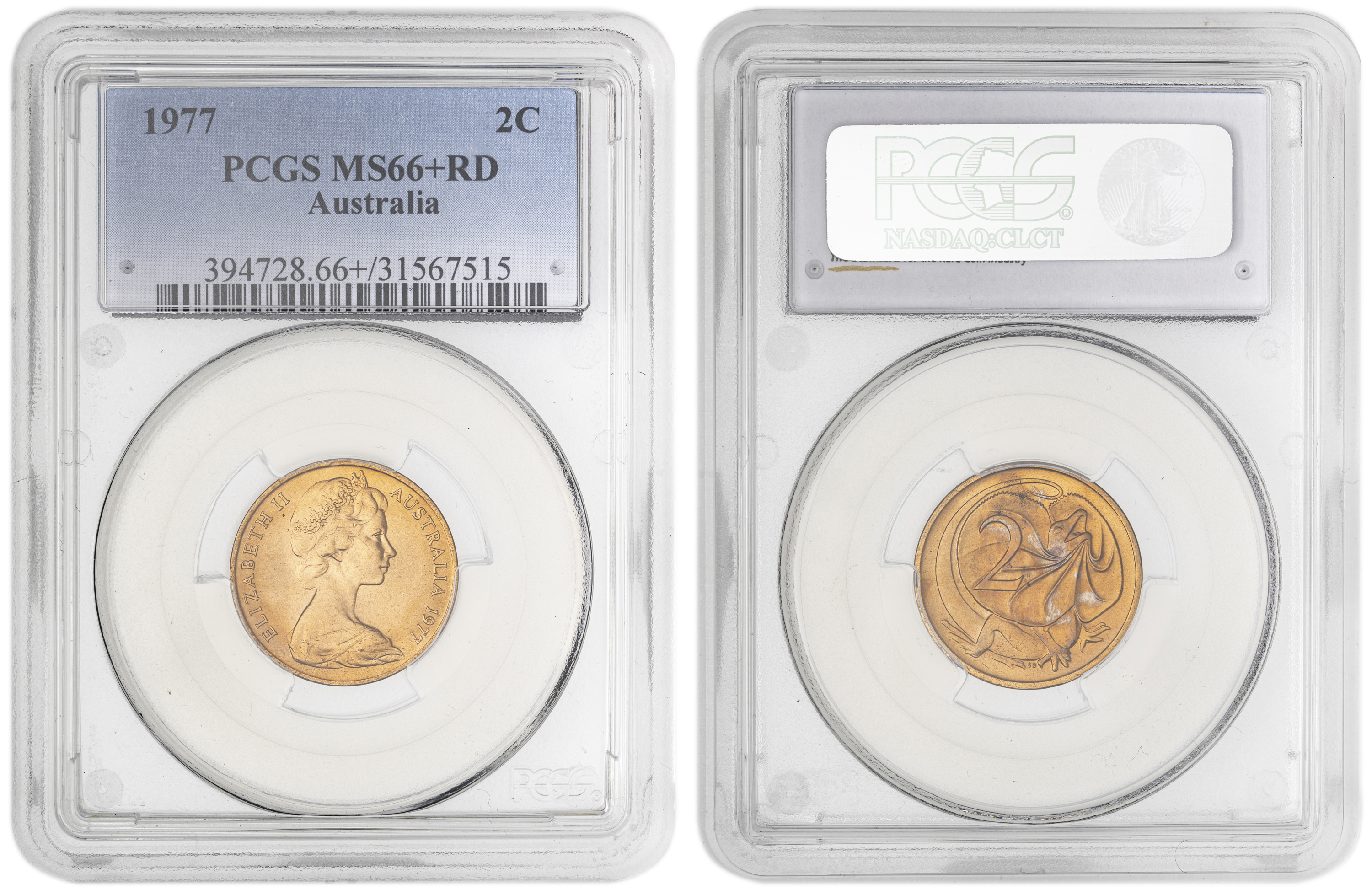 Two Cent, 1977, PCGS MS66+RD