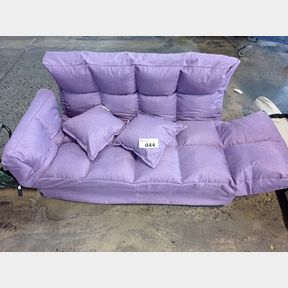 INNOVATIVE MULTI-FUNCTIONAL CONVERTIBLE LEISURE COUCH - SOFA BED - PURPLE -