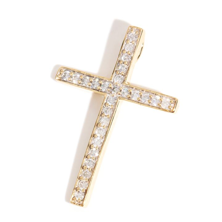 0.50 Carat Diamond Cross 9ct Gold,