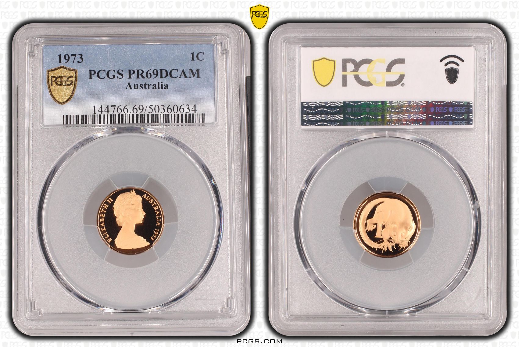 , One Cent, 1973, Pcgs Pr69dcam