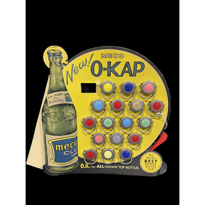 Rare Meco O-Kap Bottle Topper Soda Sign