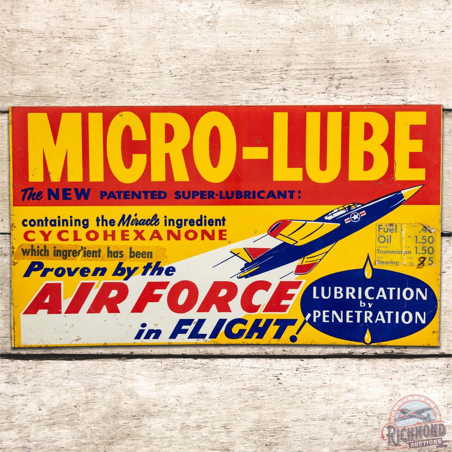 Micro-Lube Lubrication by Penetration SST Sign w/ Air Force Jet