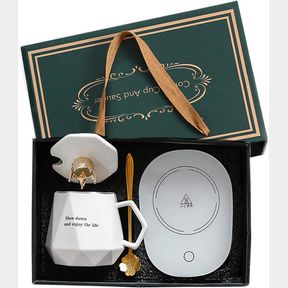 COFFEE WARMER FOR DESK, WITH MUG SET. CUP WARMER TEA WARMER, ELECTRIC BEVERAGE WARMER, DRINK WARMER FOR COCOA, TEA, MILK GIFTS FOR