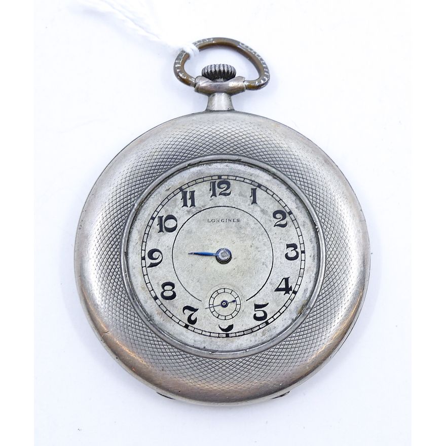 Antique Longines .875 Silver Cased Pocket Watch 46mm