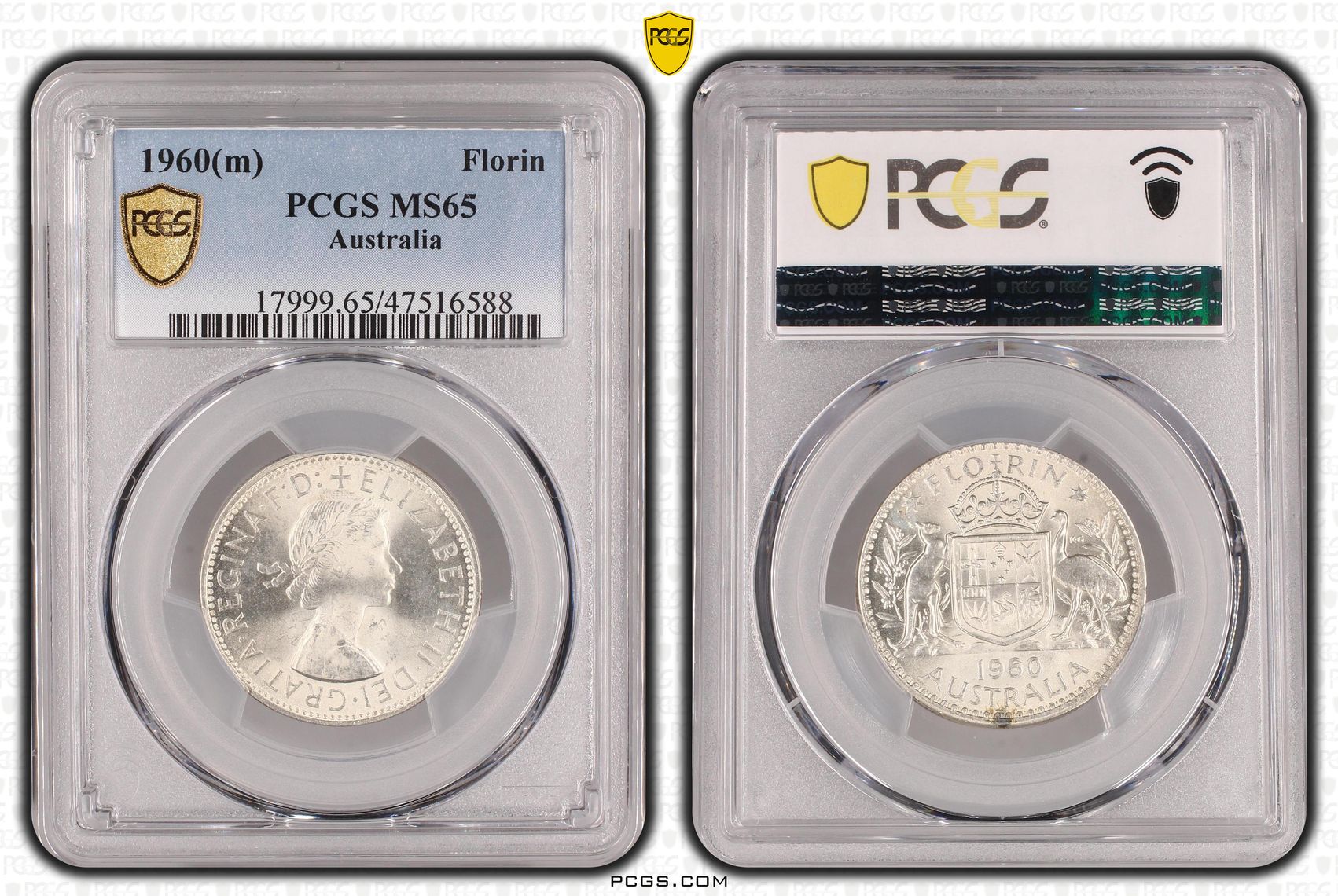 Florin, 1960(m), PCGS MS 65
