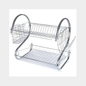 Stainless Steel 2-Layer Dish Drainer Drying Rack for Kitchen Storage -bar 9902089954025 -51735/574 SP B1