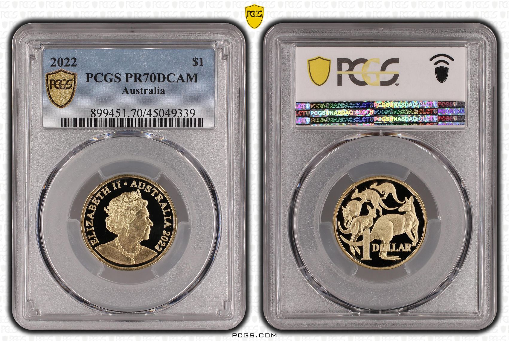 2022 Australia One Dollar, $1 PCGS - PR70DCAM POP 125/0 -339