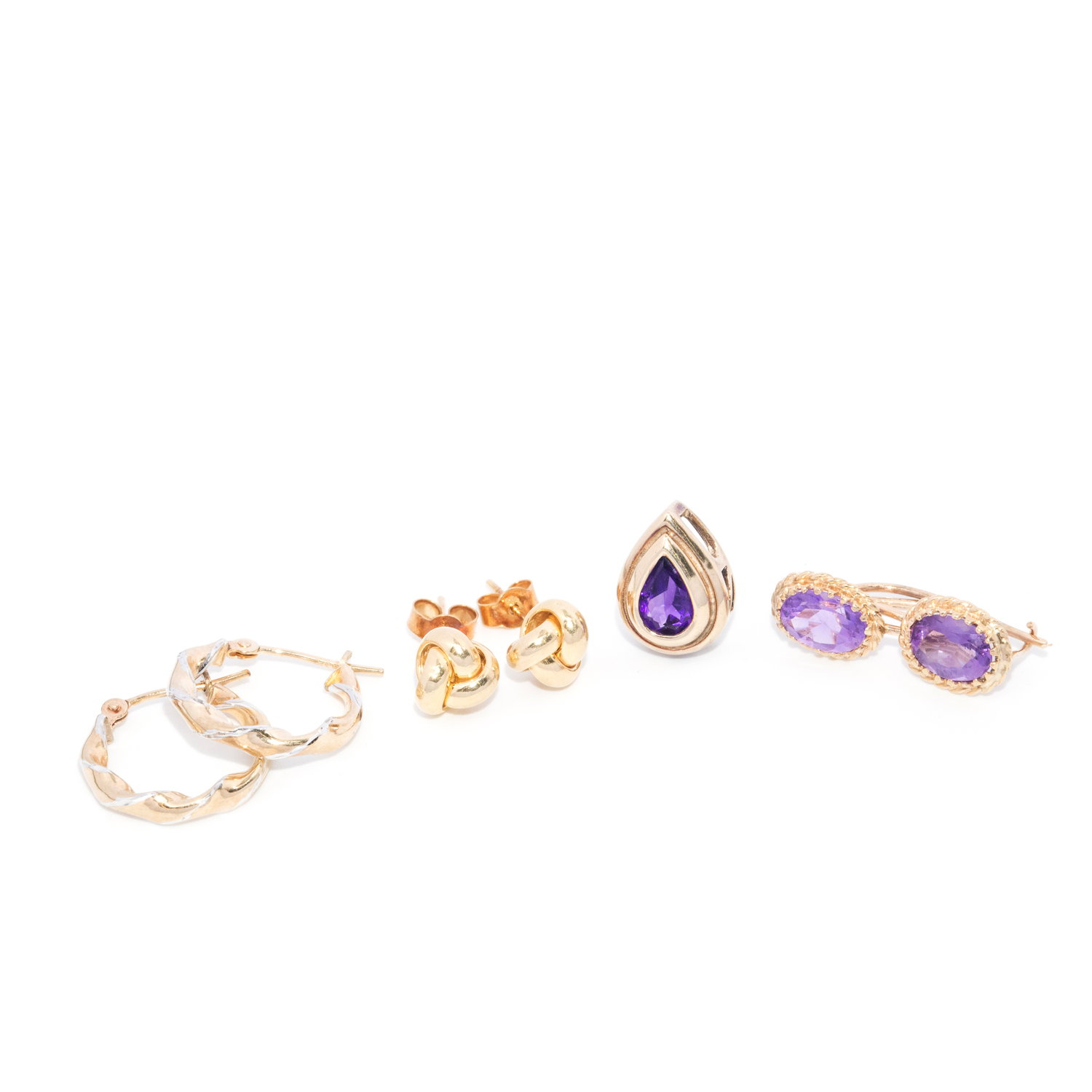 3 Pairs of Earrings and Pendant