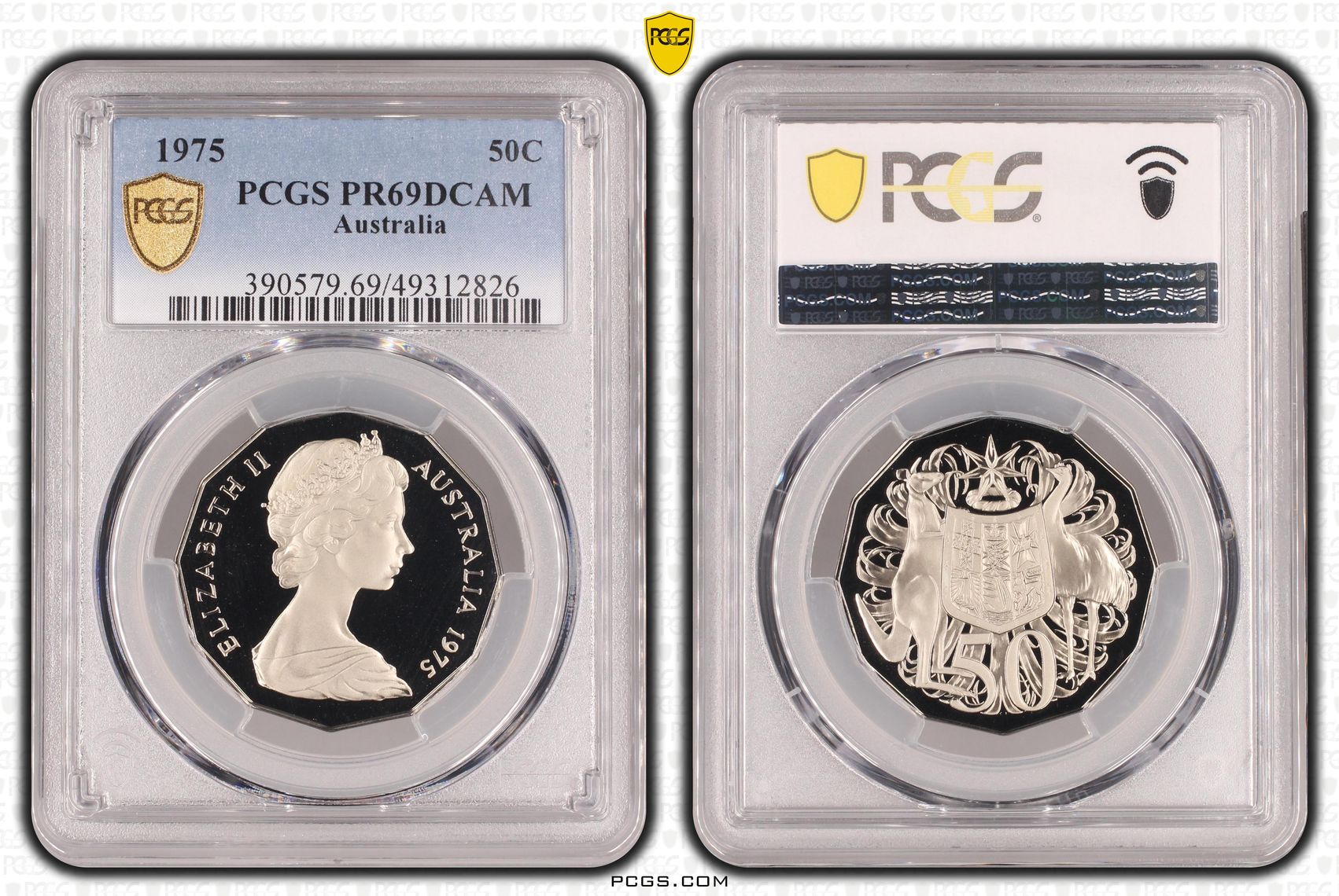 Fifty Cent, 1975, PCGS PR69DCAM