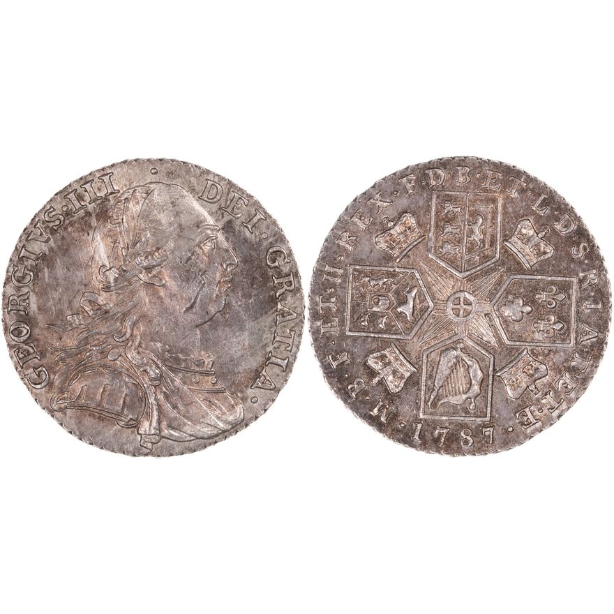 Great Britain, George III, Shilling, 1787,  aUNC