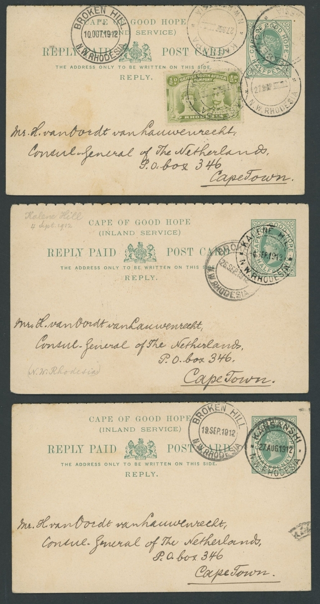 Rhodesia Covers and Cancellations The following seven lots comprise ...