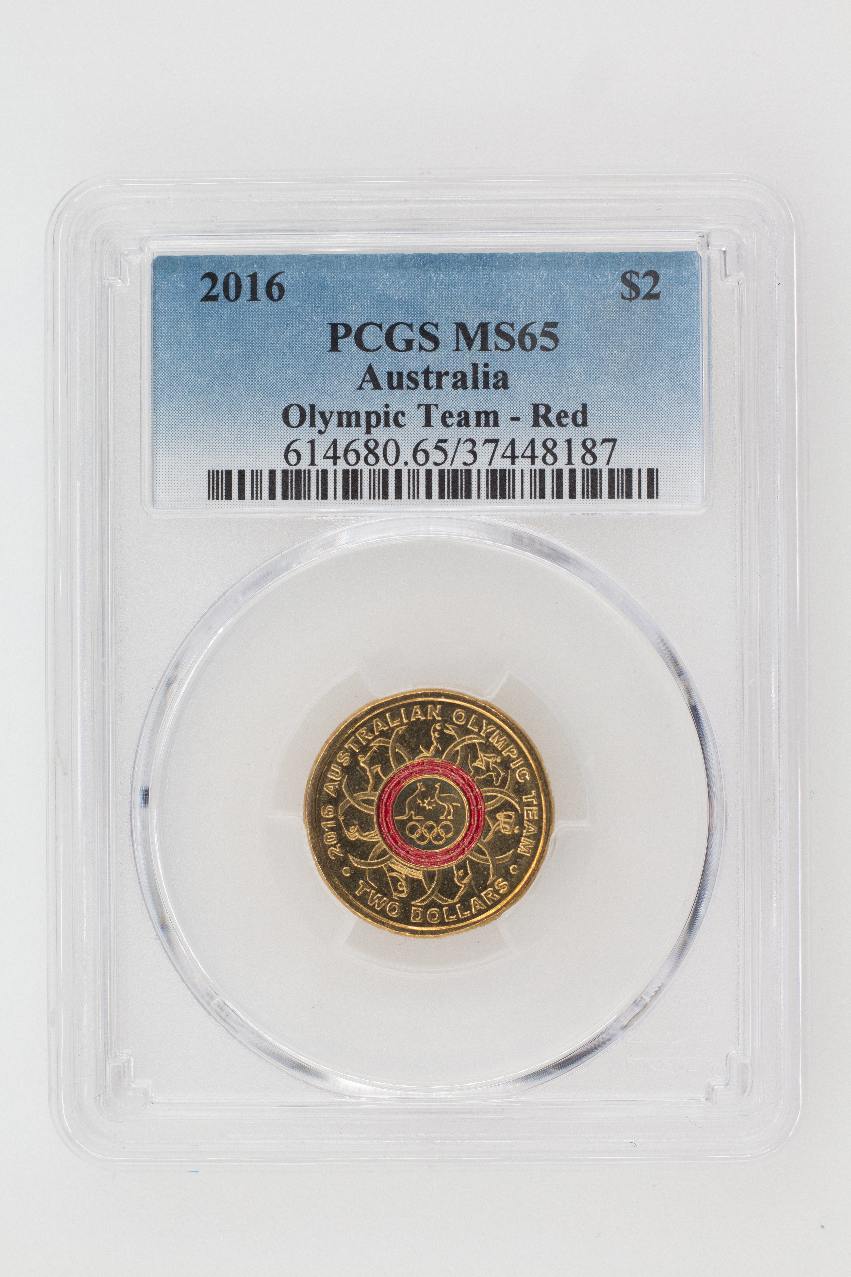 2016 Australia Two Dollar, $2 Olympic Team - Red PCGS - MS65 -187