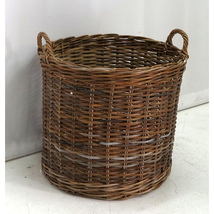 WICKER LOG BASKET