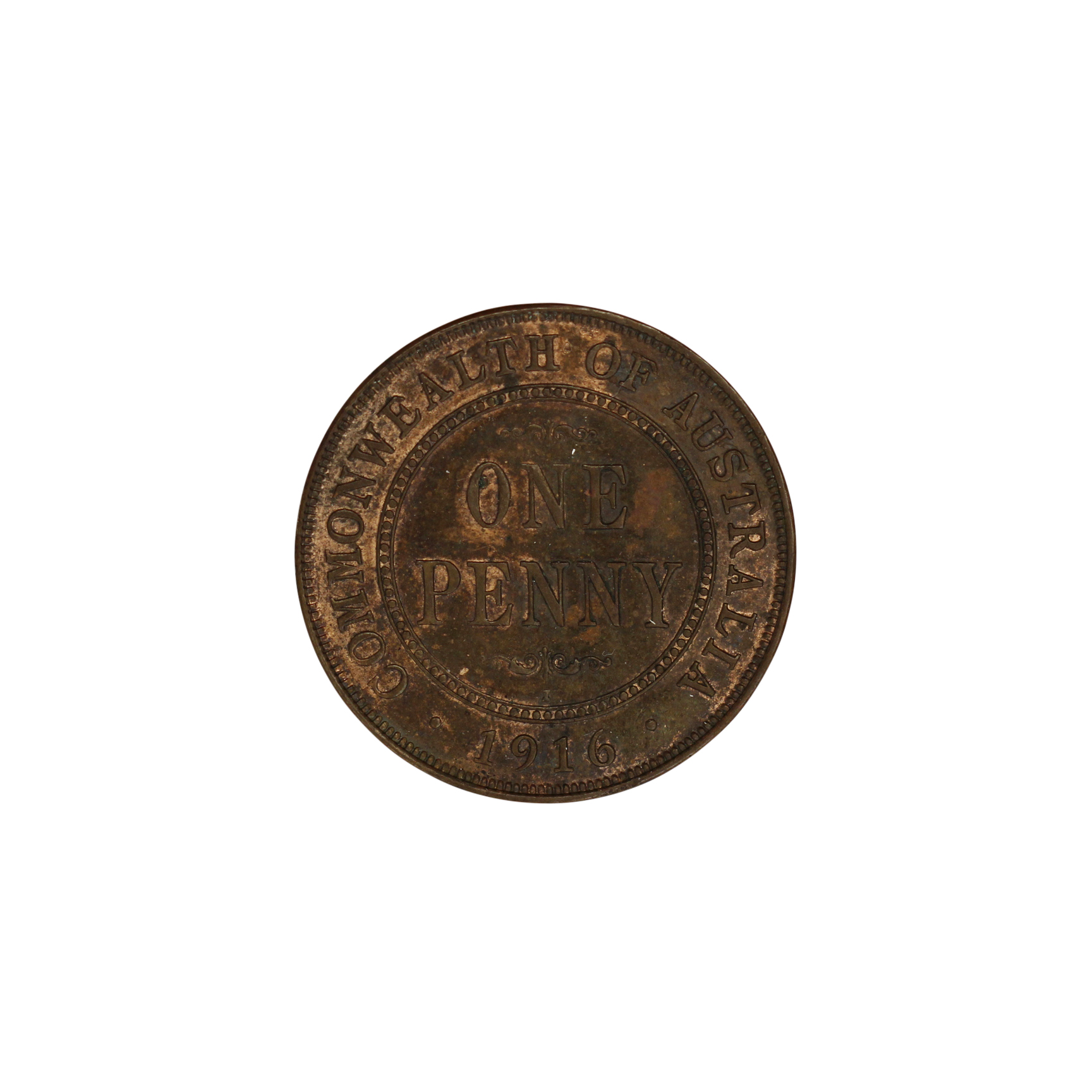 911. · George V, Penny, 1916, UNC