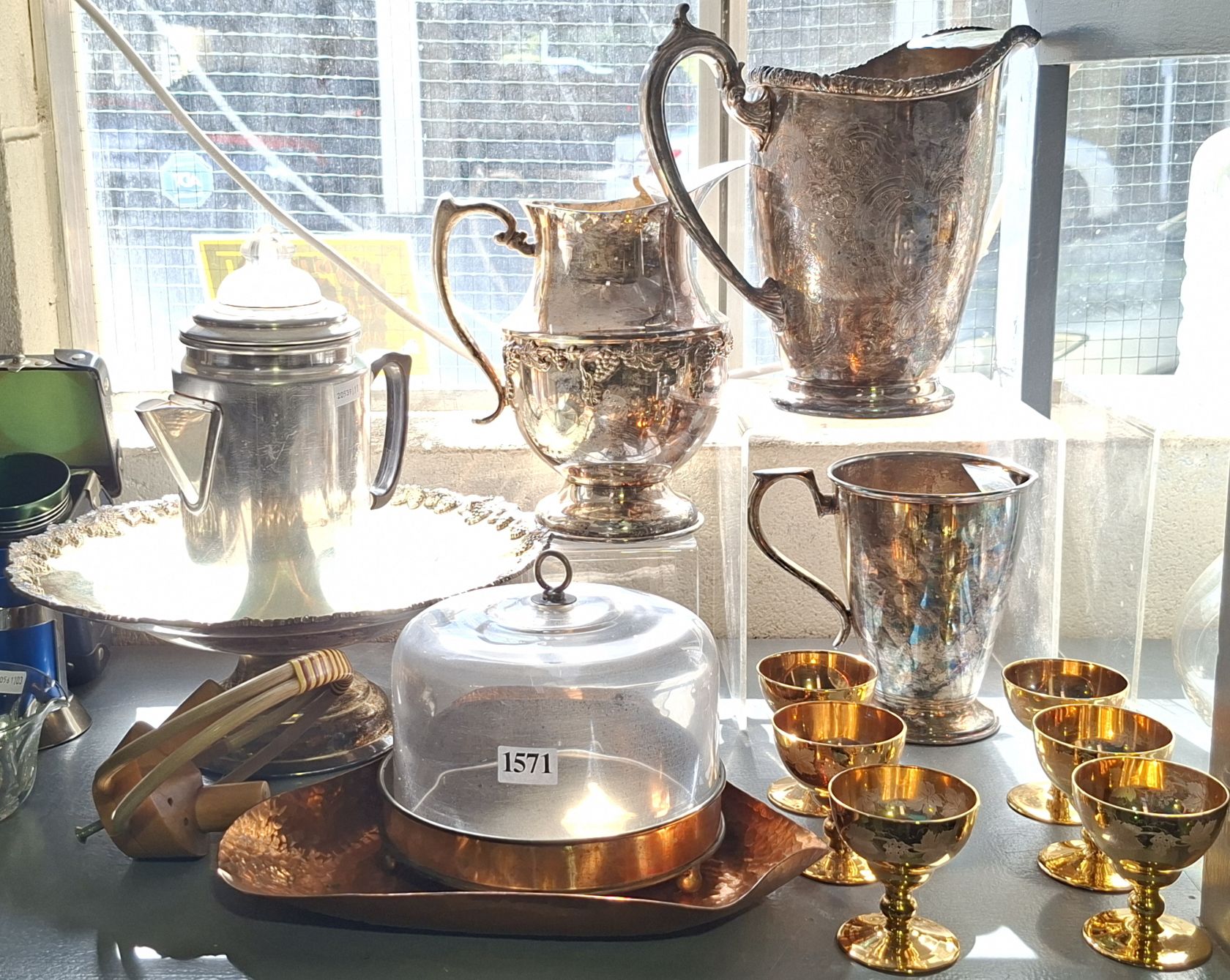Silverplated Wares And Gilt Stems
