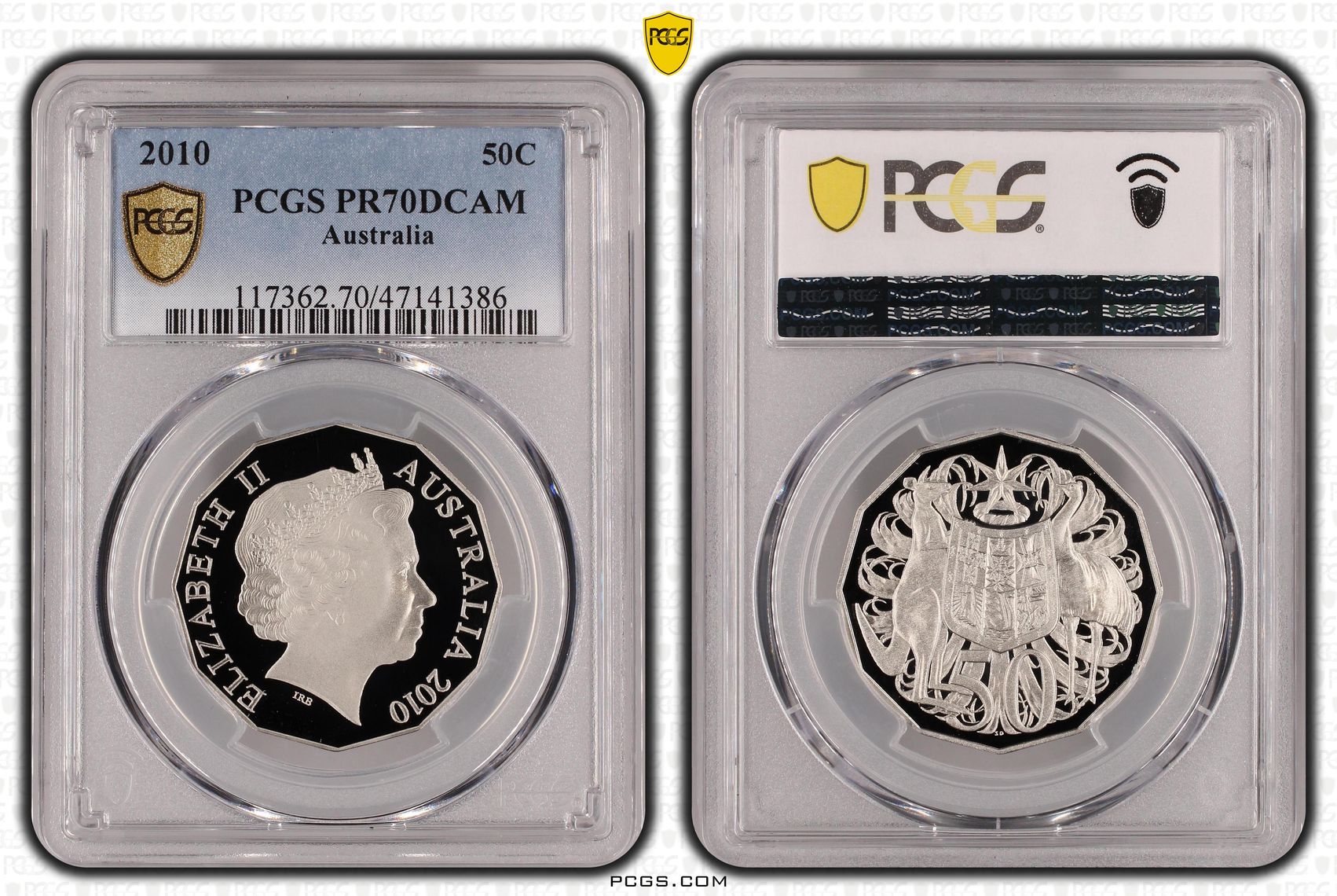 Elizabeth II, Fifty Cent, 2010, PCGS PR70DCAM