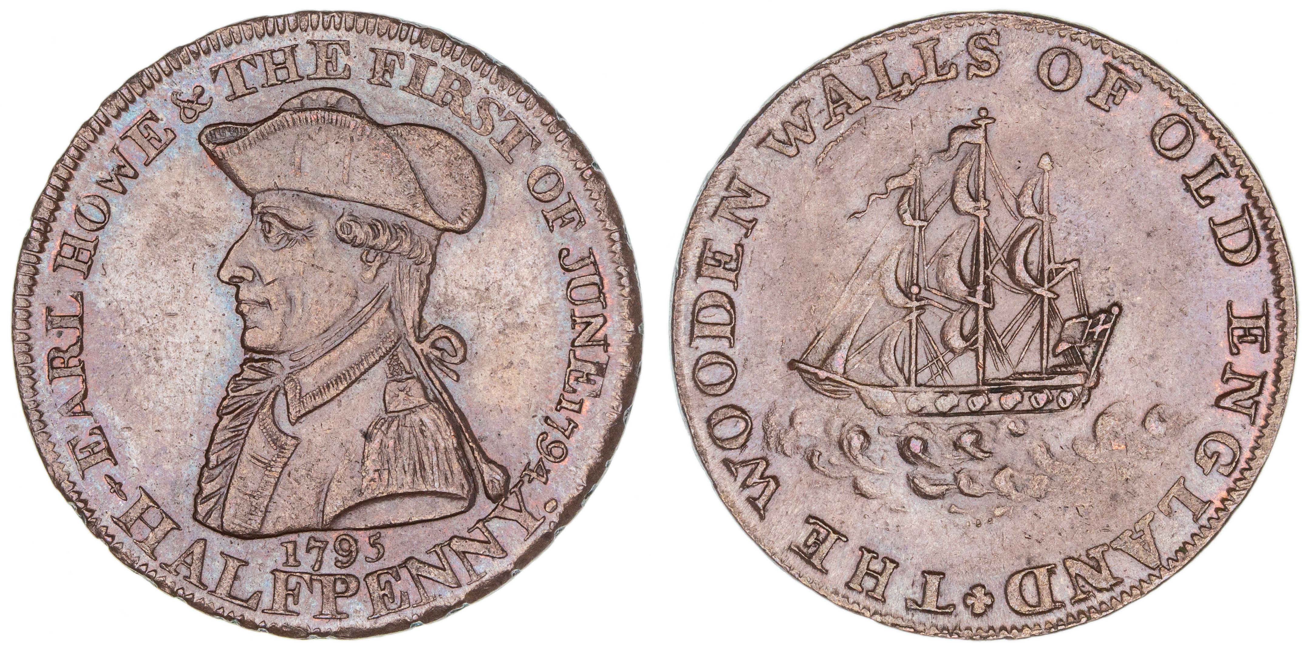 Great Britain, Halfpenny, 1795, aUNC