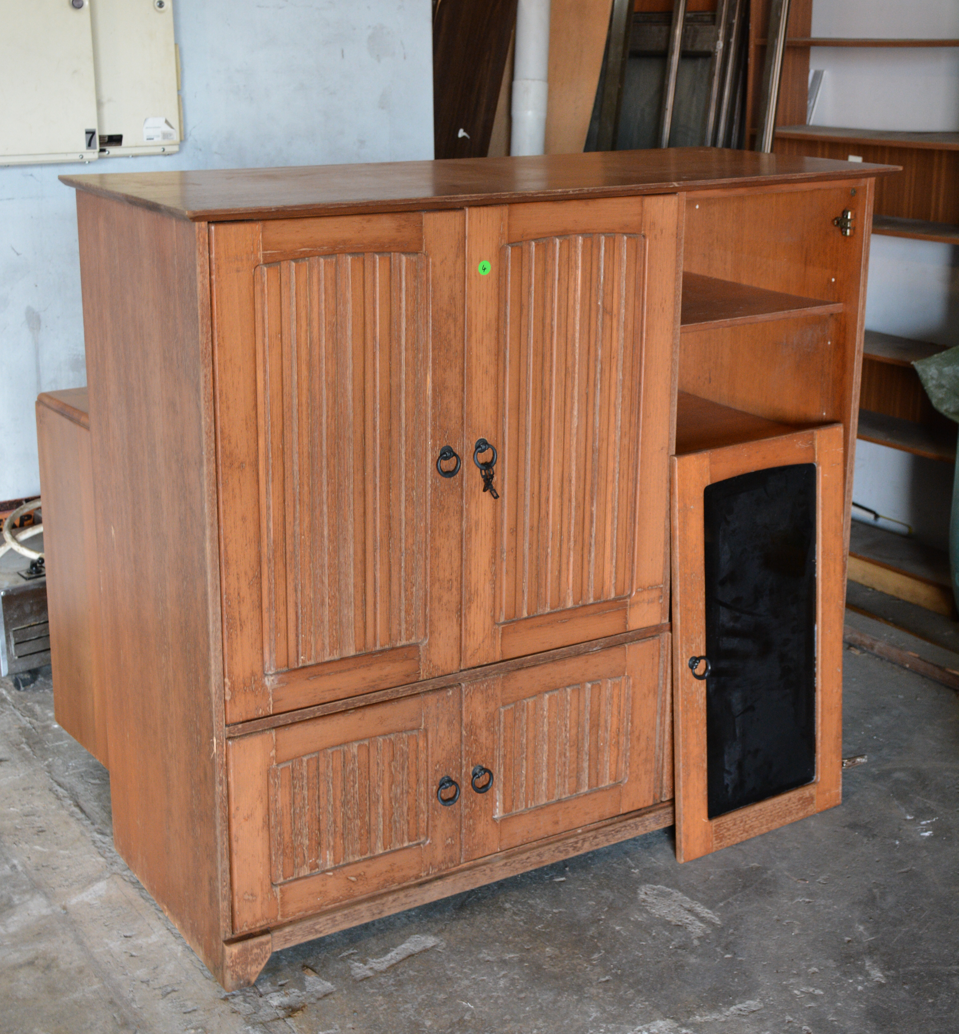 Wooden Storage Cabinet — sold at auction in New Zealand for $30