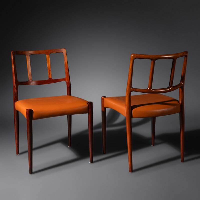 Johannes Andersen
(Danish, 1903-1991)
Pair of Dining Chairs Uldum Møbelfabrik, Denmark