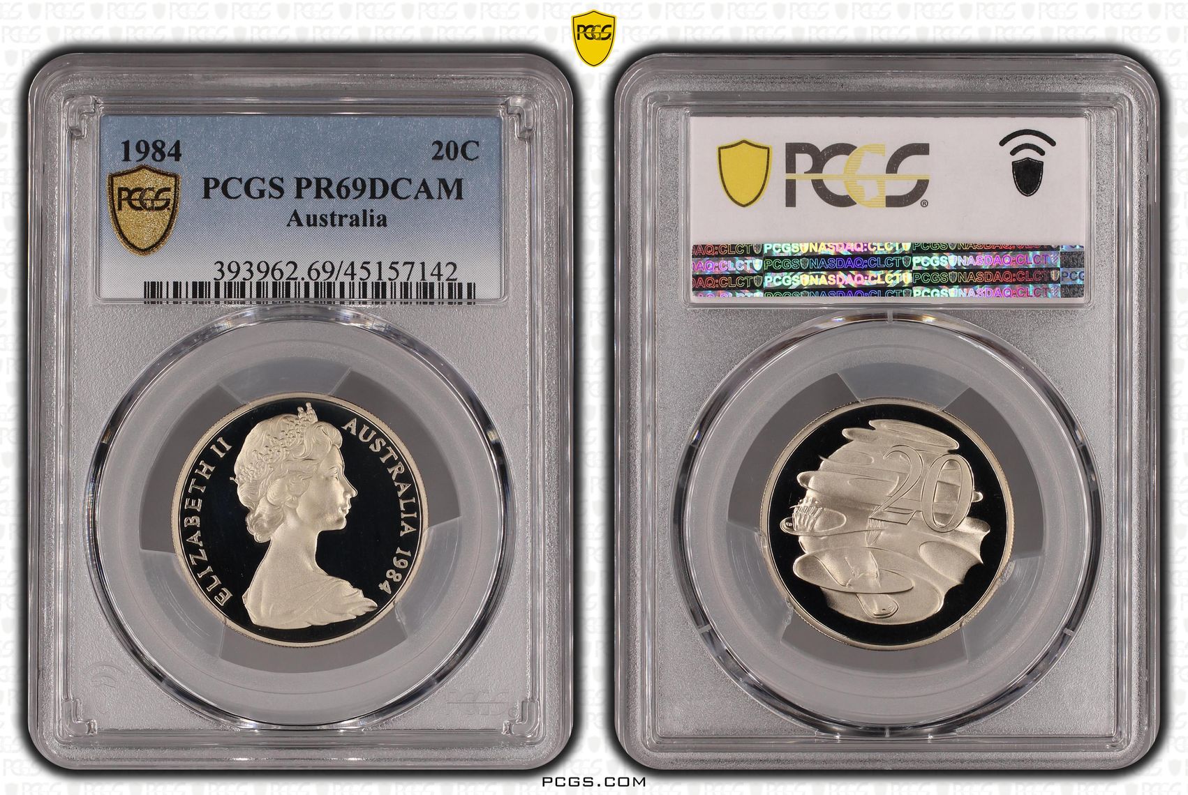 , Twenty Cent, 1984, PCGS PR69DCAM