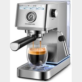 COZEEMAX ESPRESSO MACHINE, 20BAR COMPACT ESPRESSO AND CAPPUCCINO MAKER WITH MILK FROTHER WAND, PROFESSIONAL ESPRESSO COFFEE MACHIN