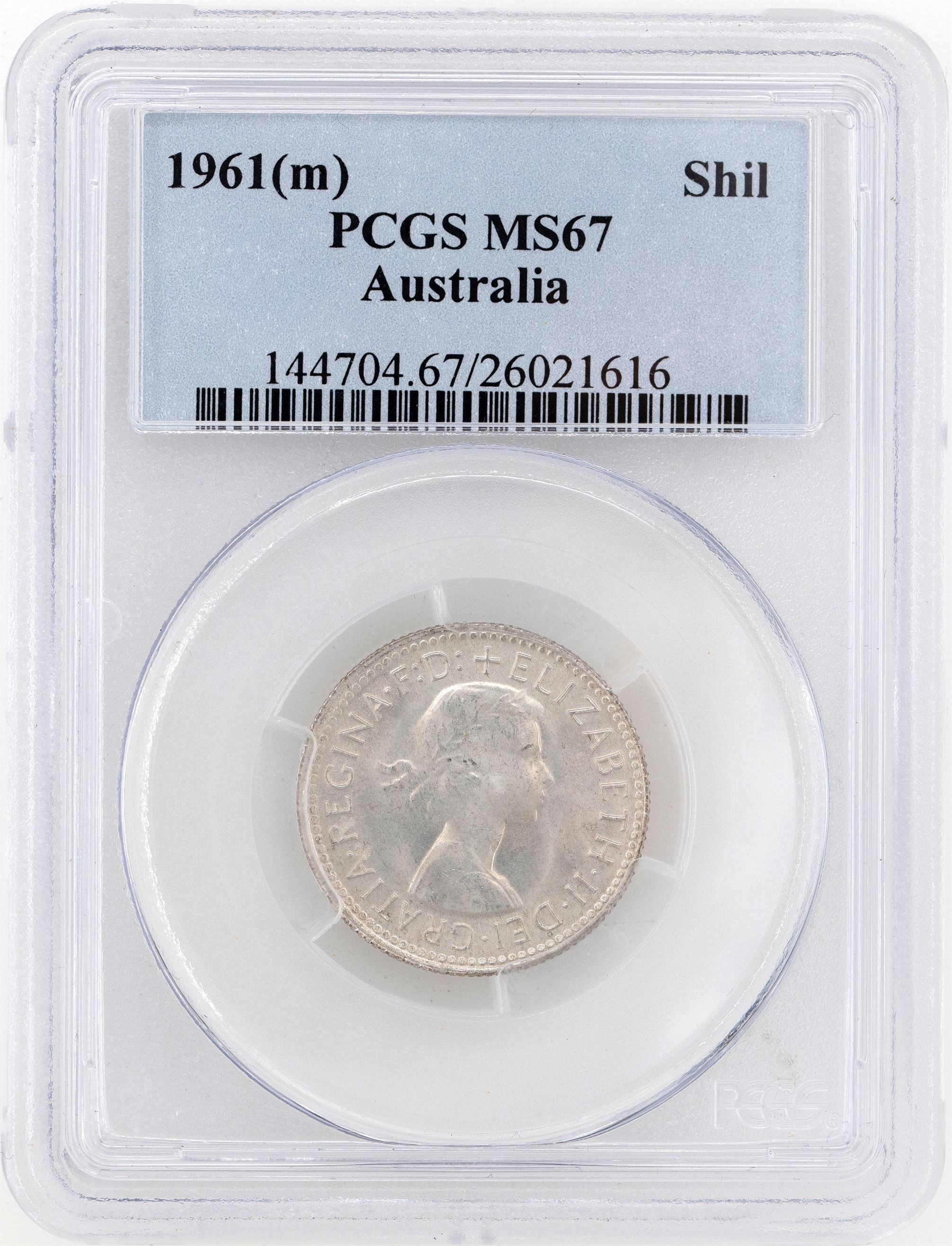 1961(m) Australia Shilling PCGS - MS67 -616