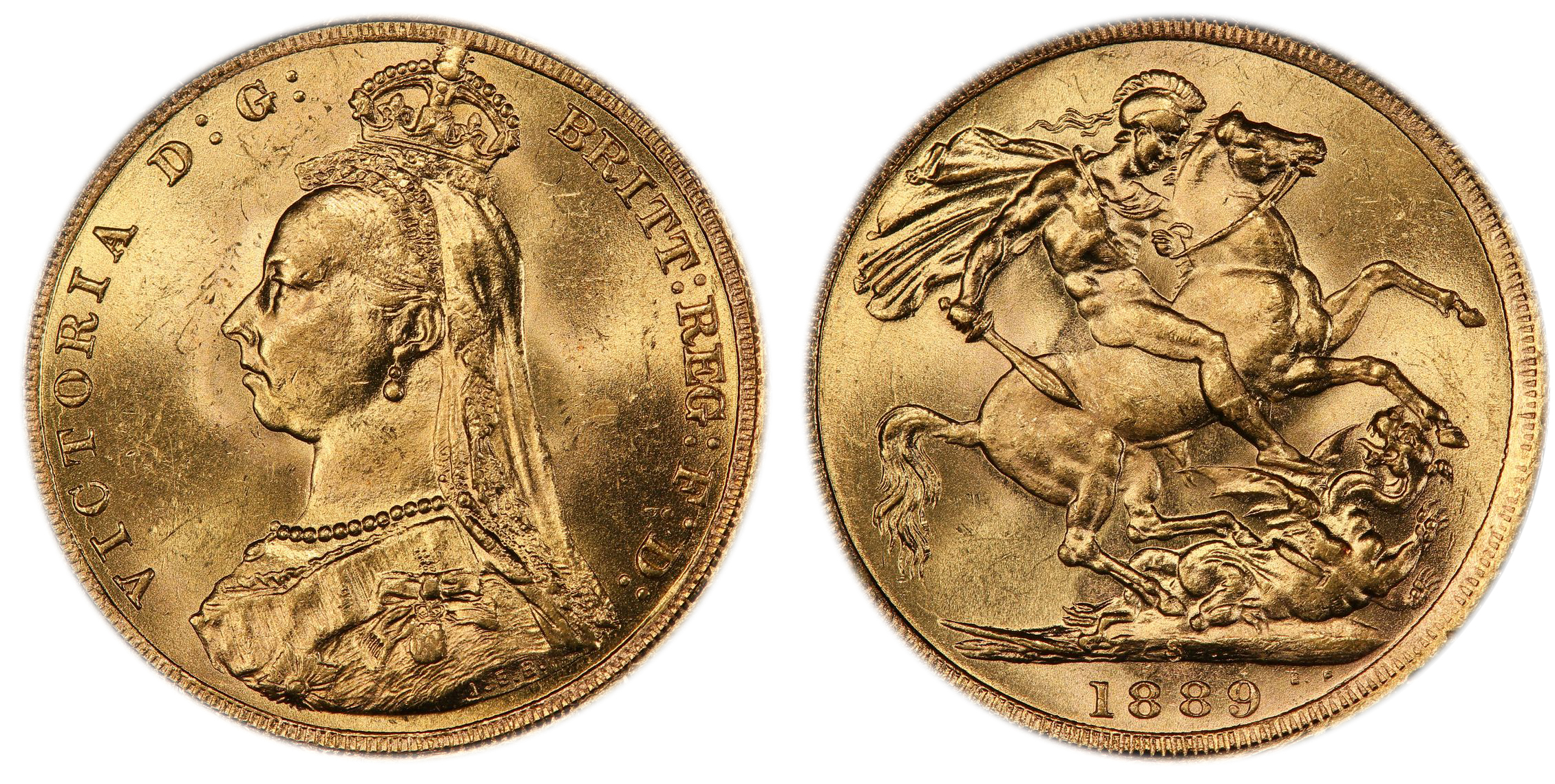 Victoria, Sovereign, 1889-S, PCGS MS63