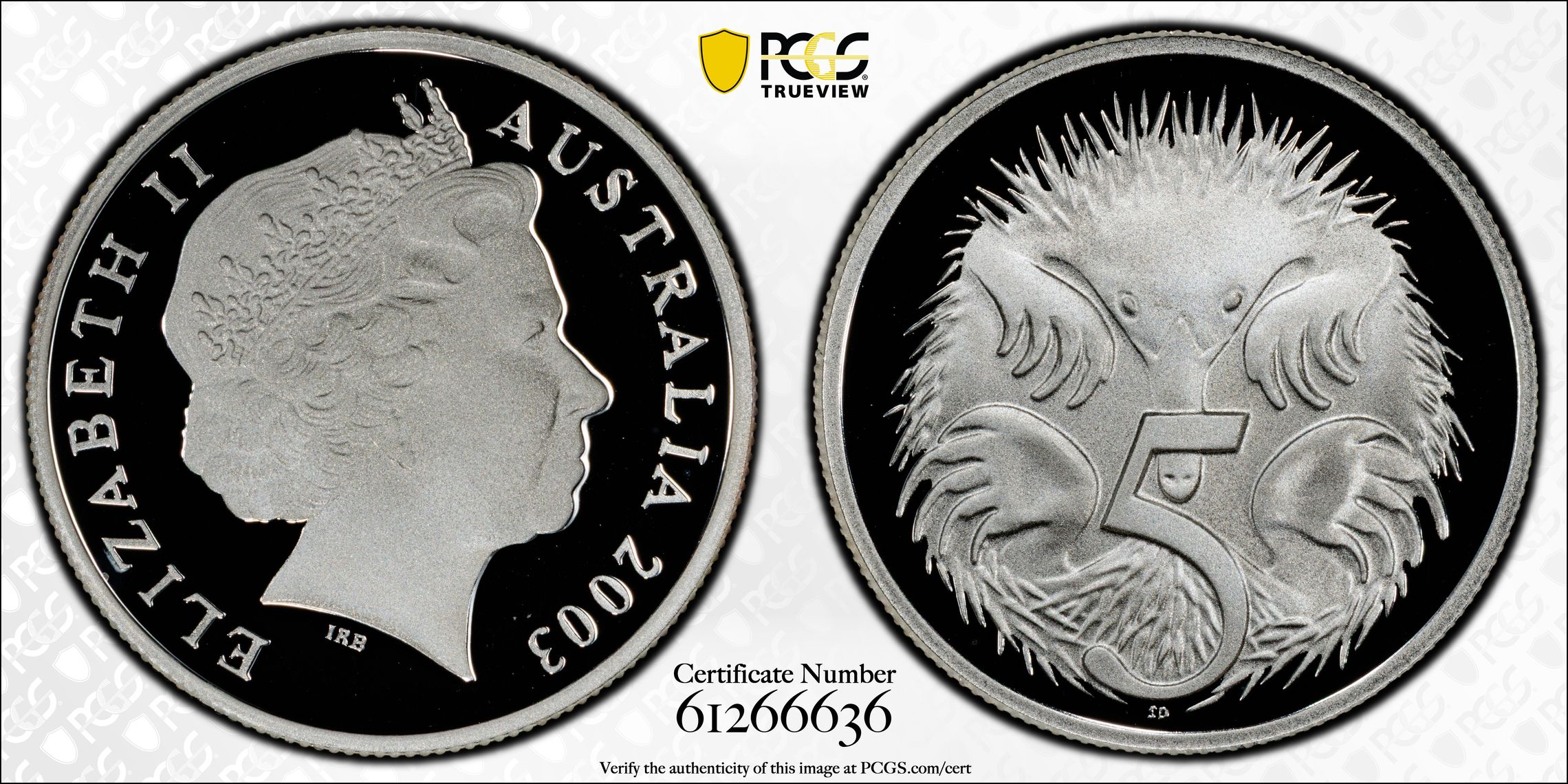 Silver, Five Cent, 2003, PCGS PR70DCAM