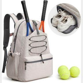 G4FREE TENNIS BAG, TENNIS BACKPACK FOR WOMEN MEN, LARGE PICKLEBALL BAG, HOLDS 4 RACKETS WITH SHOE COMPARTMENT