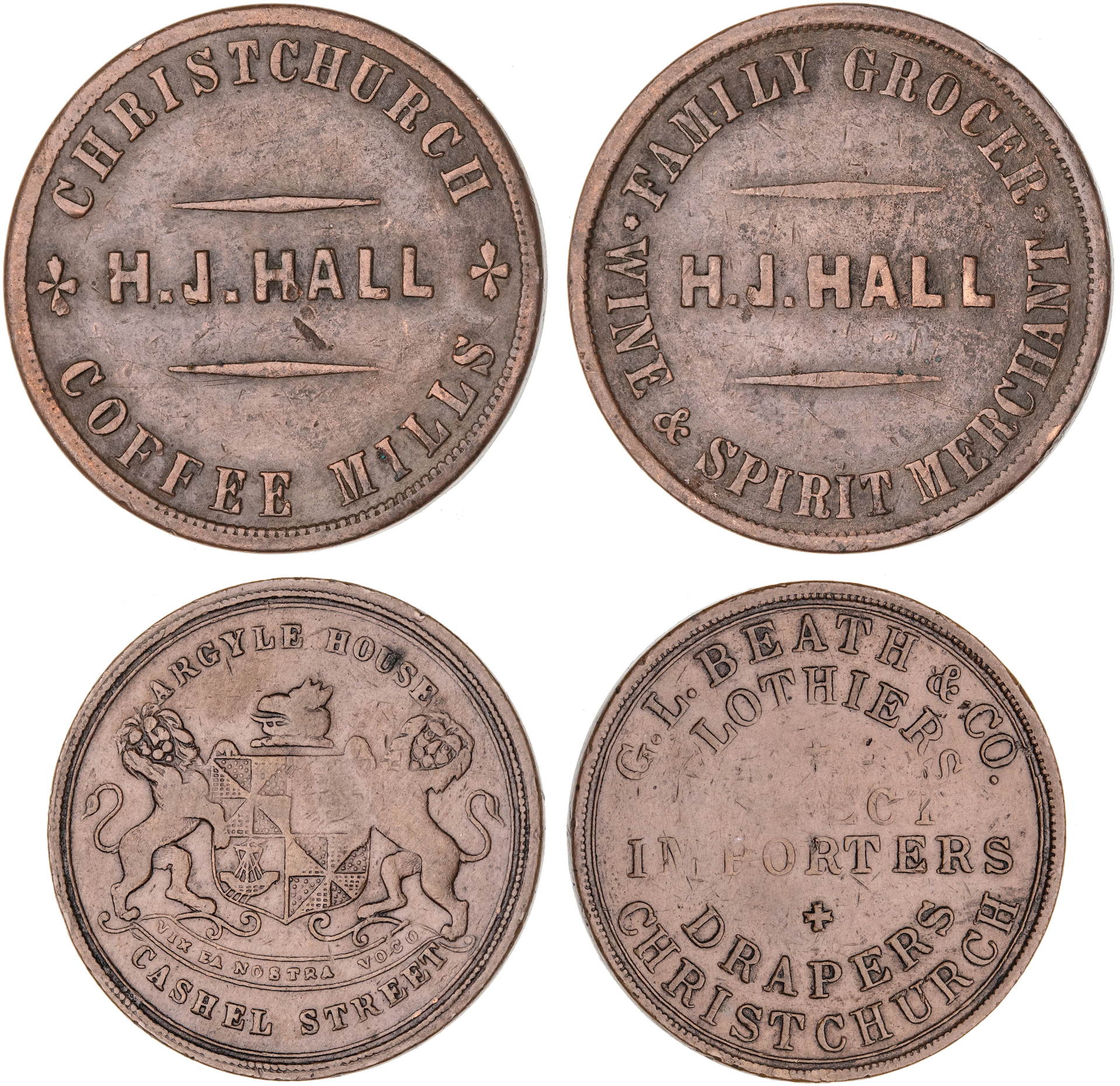Christchurch, New Zealand, G. L. Beath, Penny, ND, VF
