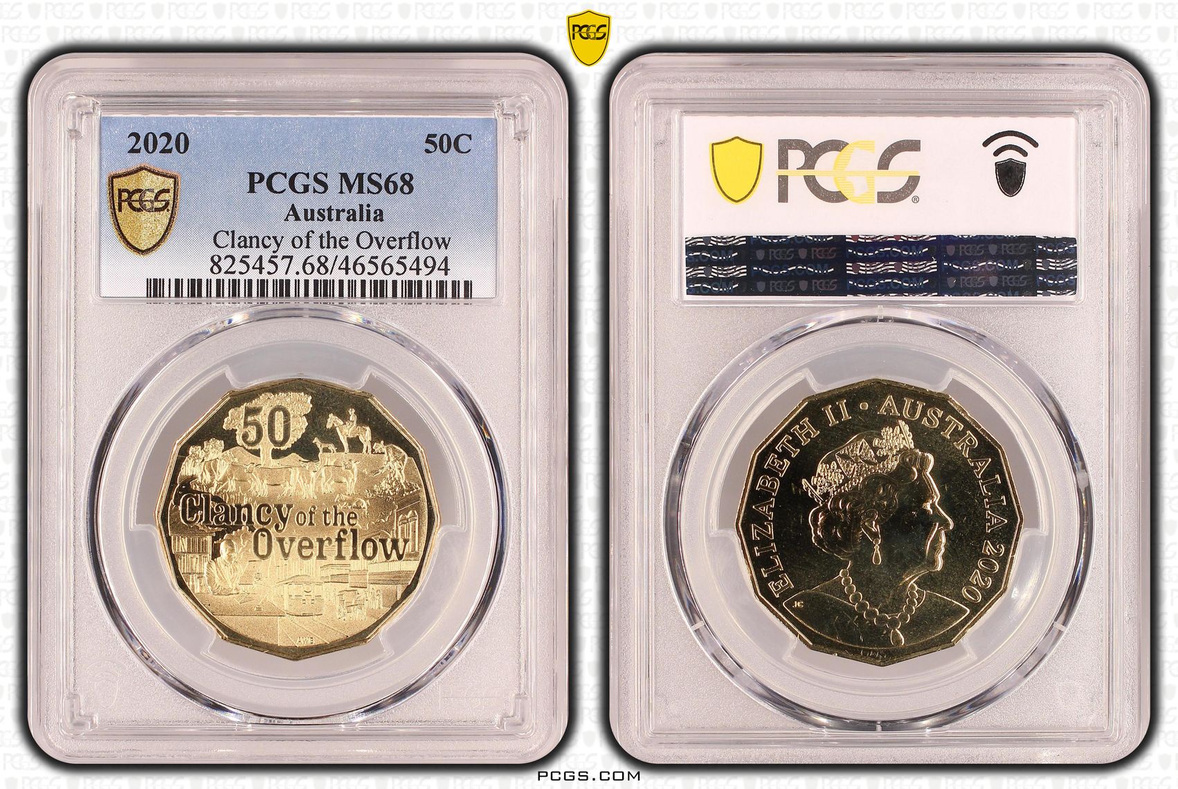 Clancy of the Overflow, Fifty Cent, 2020, PCGS MS68