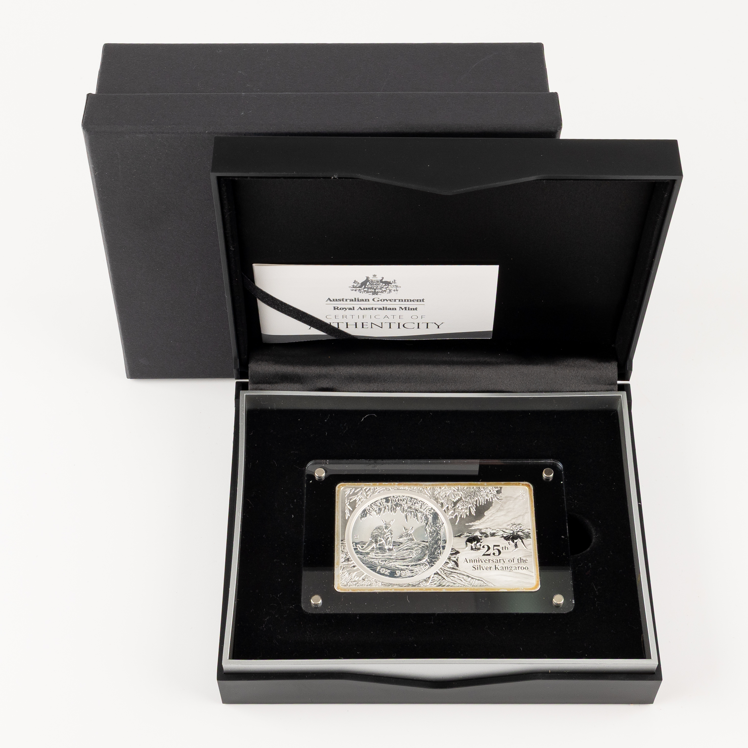 23 · RAM - 25th Anniversary of the Silver Kangaroo, One Dollar, 2018,  UNC - FDC