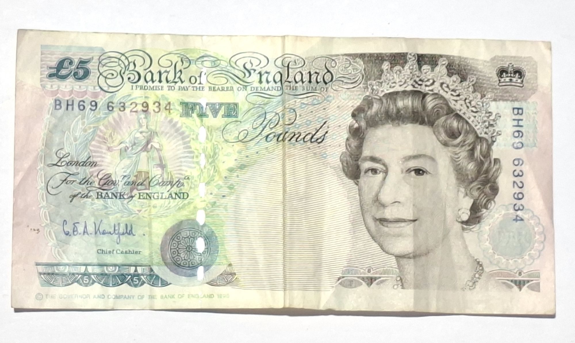 English Five Pound Note