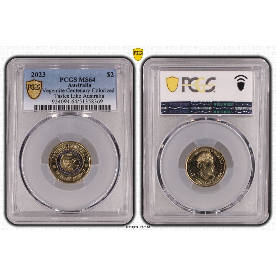Vegemite Centenary Colorized Tastes Like Australia, Two Dollar, 2023, PCGS MS64