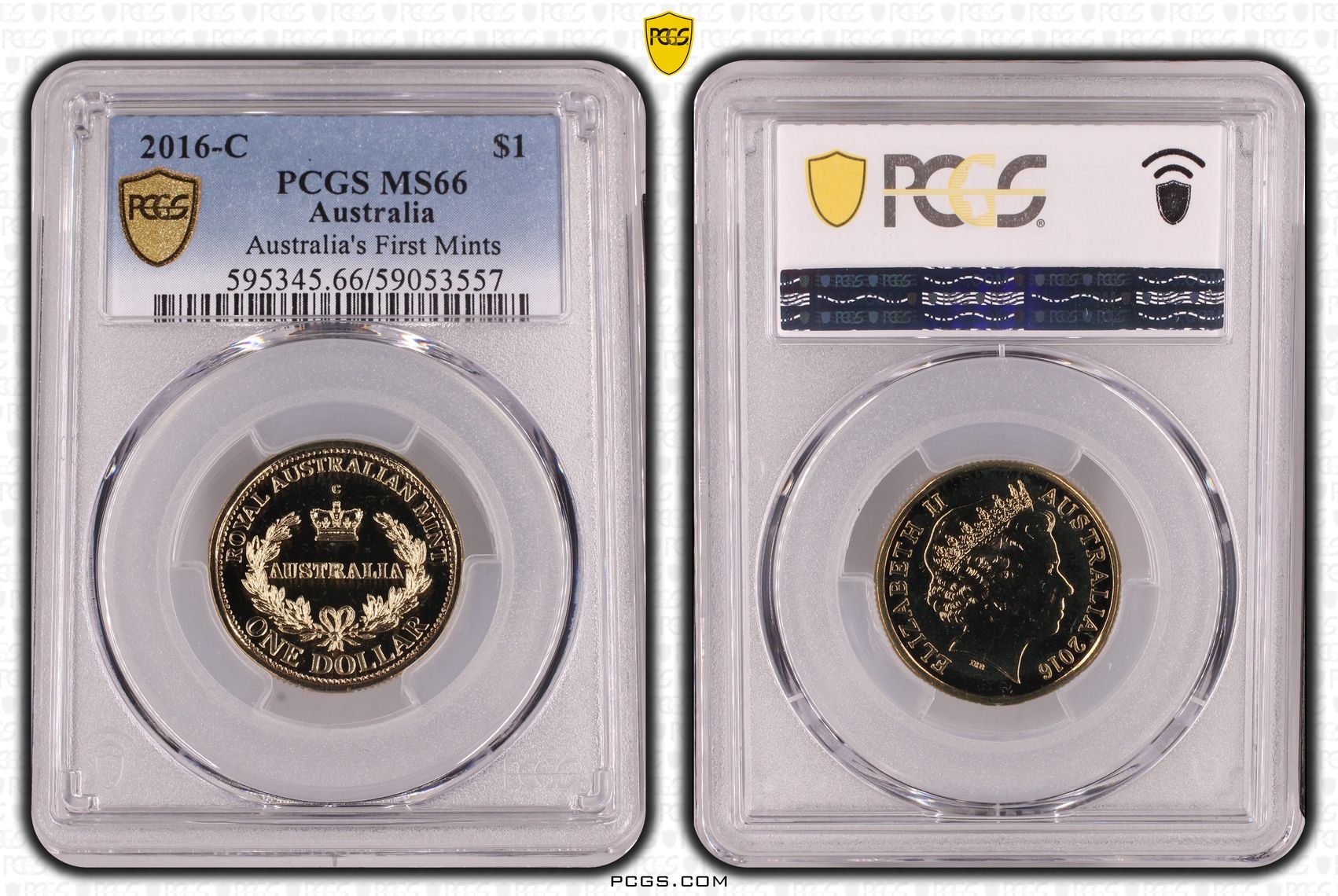Australia's First Mints, One Dollar, 2016-C, PCGS MS66