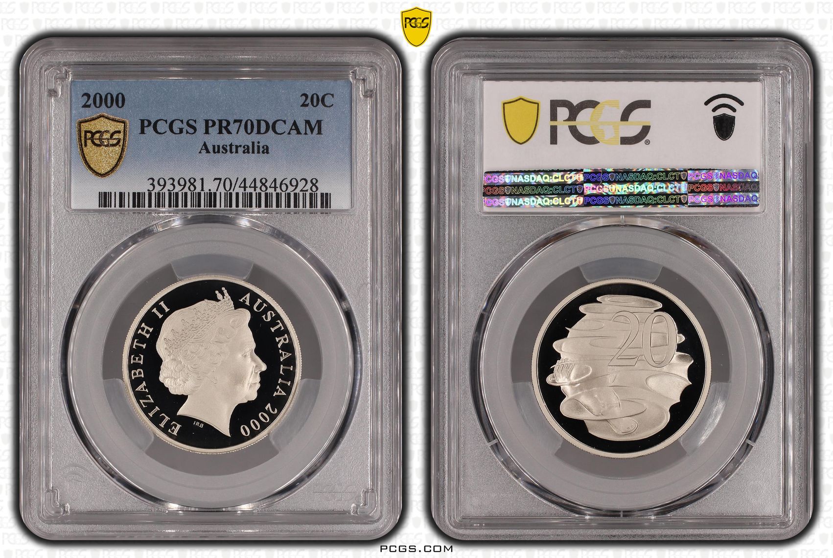 493 · 2000 Australia Twenty Cent, 20c PCGS - PR70DCAM POP 45/0 -928